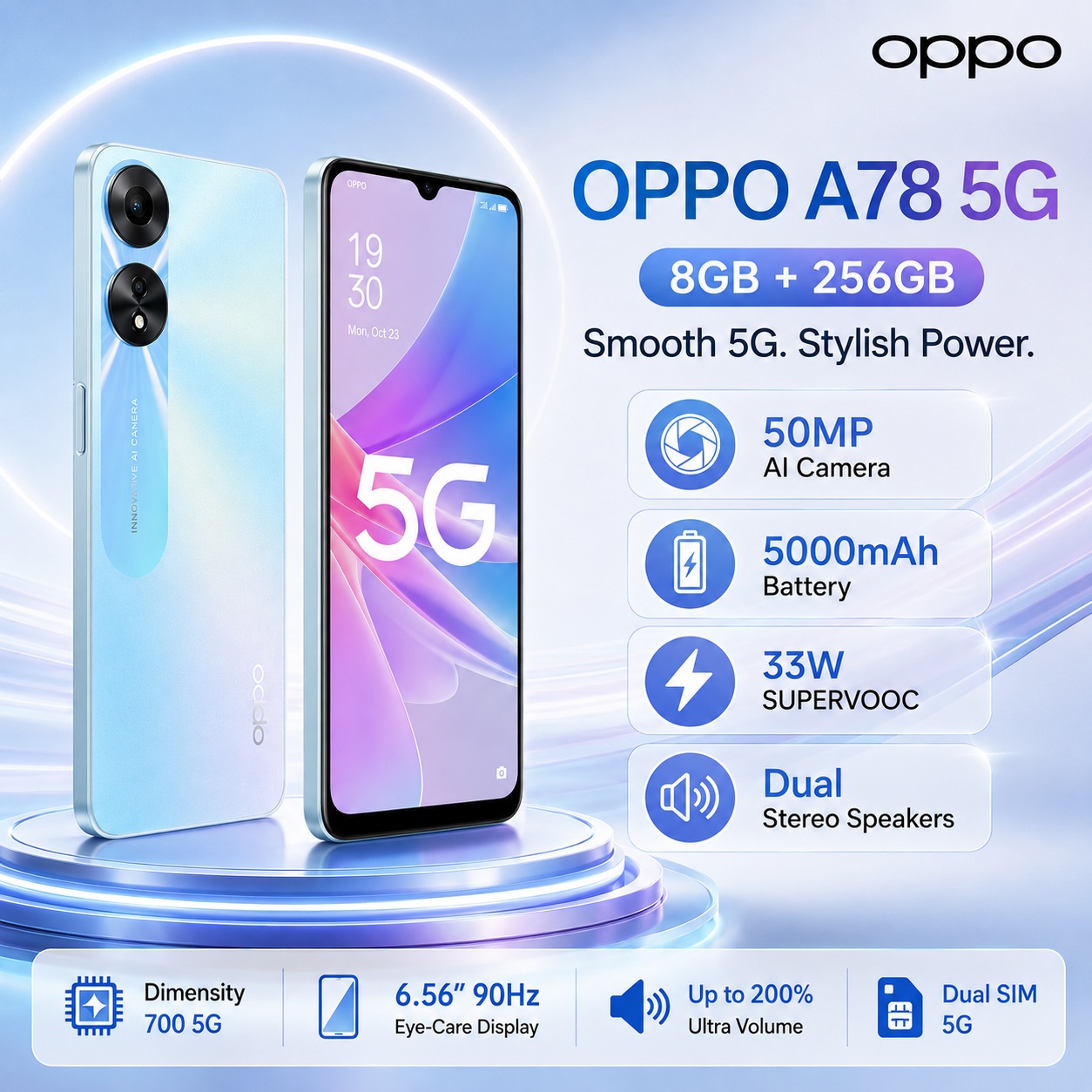 Oppo A78 - OPPO A78 5G Akıllı Telefon 8GB+256GB,