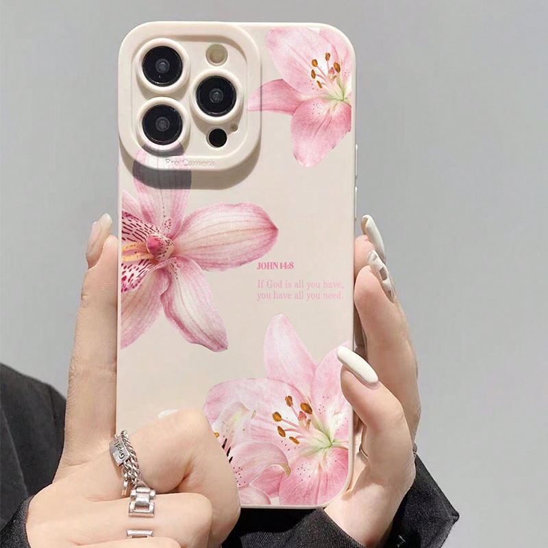 Samsung Galaxy S25 - Mavi Çiçek Desenli Silikon Kılıf Samsung