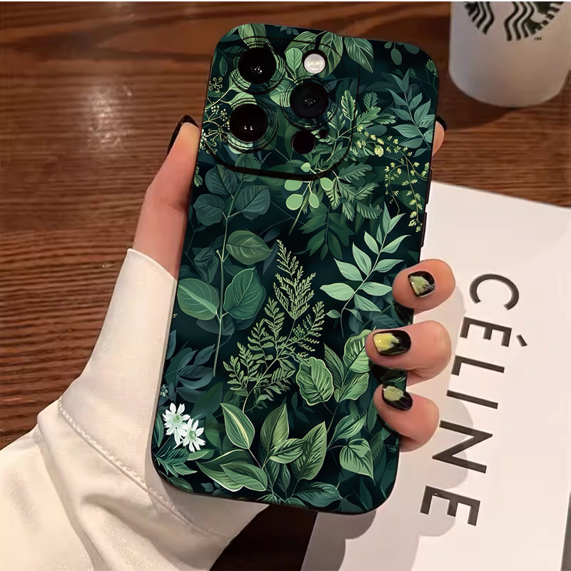 Samsung Galaxy S25 - Palmiye Ağacı Yaprağı Çiçek Desenli Telefon